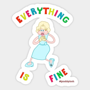 ERASERHEAD Lady in the Radiator Everything is Fine (color) Sticker